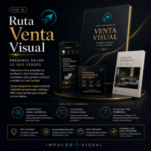 Portada del servicio Ruta Venta Visual de Impulso Visual, una ruta estratégica para presentar mejor productos o servicios con materiales visuales claros y profesionales.